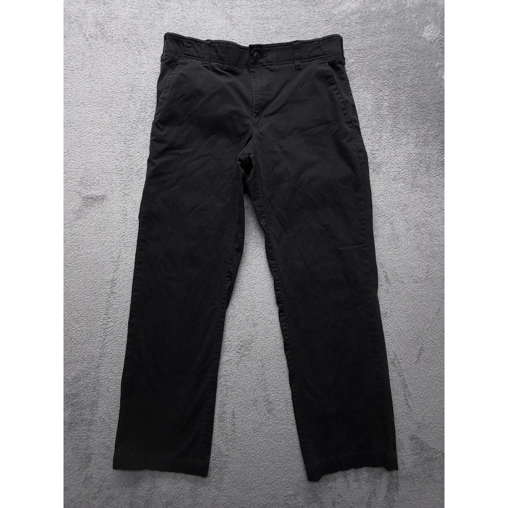 Lee Pants Mens Measured 34x29 Black X-Treme Comfort Stretch Chino Flat Front